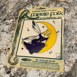 Faerie Folk Window Panel Sticker vintage